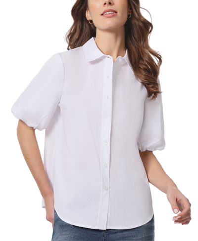 Jones New York Women's Puffed-sleeve Blouse In Nyc White
