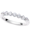 Macy's Diamond Seven Stone Band (1/2 Ct. T.w.) In 14k White Or Yellow Gold In White Gold