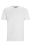 Hugo Boss Mercerised-cotton T-shirt In A Regular Fit In White