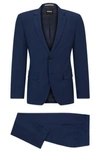 HUGO BOSS SLIM-FIT SUIT IN MICRO-PATTERNED STRETCH CLOTH