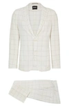 HUGO BOSS SLIM-FIT TWO-PIECE SUIT IN CHECKED MATERIAL