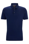 Hugo Boss Regular-fit Polo Shirt In Mercerized Italian Cotton In Light Blue