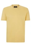 Hugo Boss Regular-fit Crew-neck T-shirt In Mercerized Cotton In Light Yellow