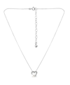 Macy's White Freshwater Pearl And Cubic Zirconia Pave Heart Pendant Necklace In Silver