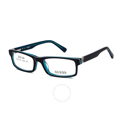 Guess Demo Rectangular Unisex Eyeglasses Gu9059 B24 47 In Blue