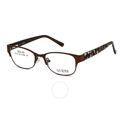 Guess Demo Square Unisex Eyeglasses Gu9123-3 D96 47 In Brown