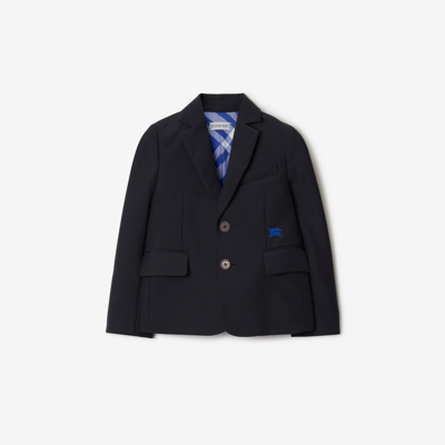 Burberry Kids'  Childrens Wool Mohair Blazer In Navy