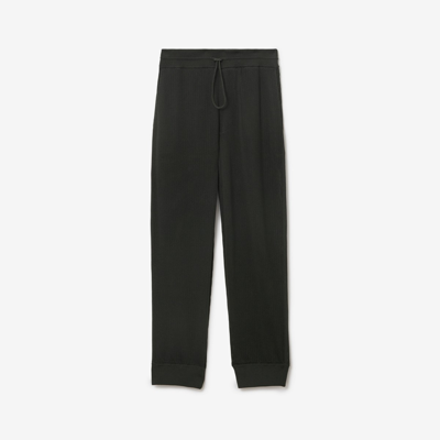 Burberry Silk Cotton Mesh Jogging Pants In Onyx