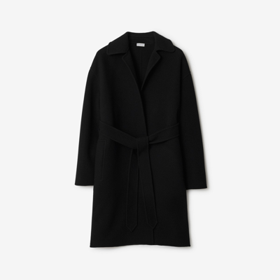 Burberry Cashmere Wrap Coat In Black