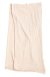 Saachi Gauze Cotton Scarf In Beige