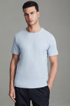 Reiss Melrose - Soft Blue Cotton Crew Neck T-shirt, Xl