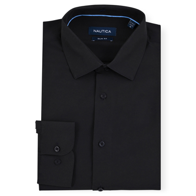 Nautica Wrinkle-resistant Dress Shirt In Black