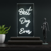 JONATHAN Y BEST DAY EVER 11.75" X 23.63" CONTEMPORARY GLAM ACRYLIC BOX USB OPERATED LED NEON LIGHT