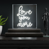 Jonathan Y Love You More 15" Square Contemporary Glam Acrylic Box Usb Operated Led Neon Light