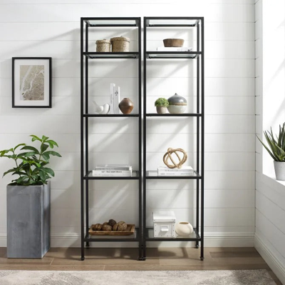 Crosley Furniture Aimee 2pc Etagere Set In Oil Rubbed Bronze
