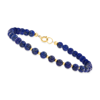 CANARIA FINE JEWELRY CANARIA 4-5MM LAPIS BEAD BRACELET IN 10KT YELLOW GOLD