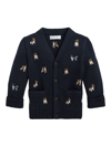 POLO RALPH LAUREN BABY BOY'S PUPPY EMBROIDERED CARDIGAN