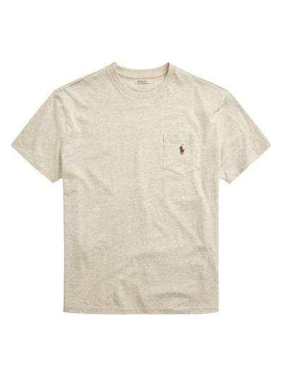 Polo Ralph Lauren Men's Logo Short-sleeve T-shirt In Expedition Dune Heather
