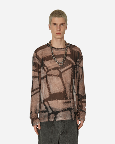 Lueder Ben Mesh Longsleeve T-shirt Rust In Brown