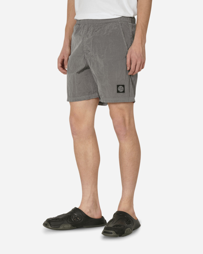 Stone Island Nylon Metal Swim Shorts Dust In Grey