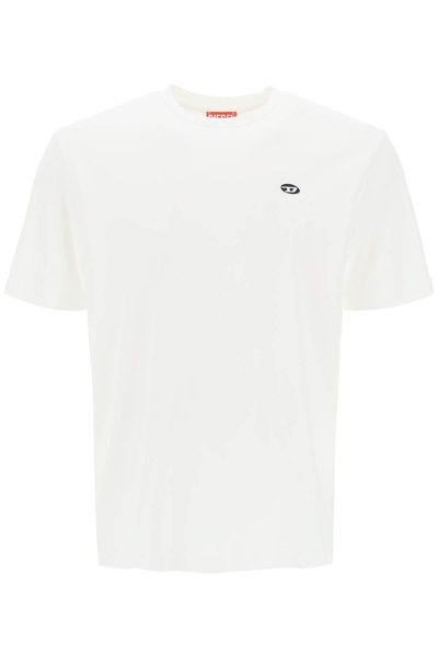 Diesel T-just-doval-pj Crewneck T-shirt In White
