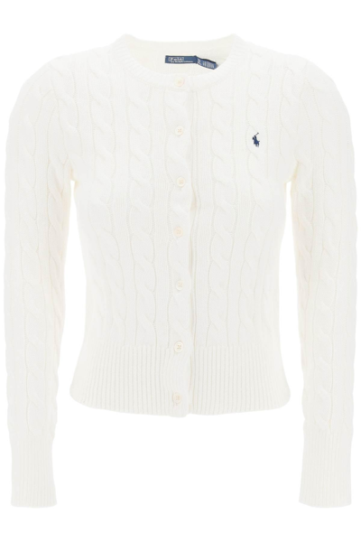 Polo Ralph Lauren Cotton Cable Knit Cardigan In White