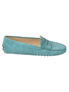 Tod's Gommino Penny-slot Suede Loafers In Blue