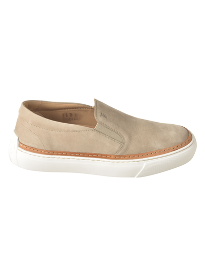 Tod's Slip-on Cassetta Sneakers In Polvere_fondo_off_white_guardolo