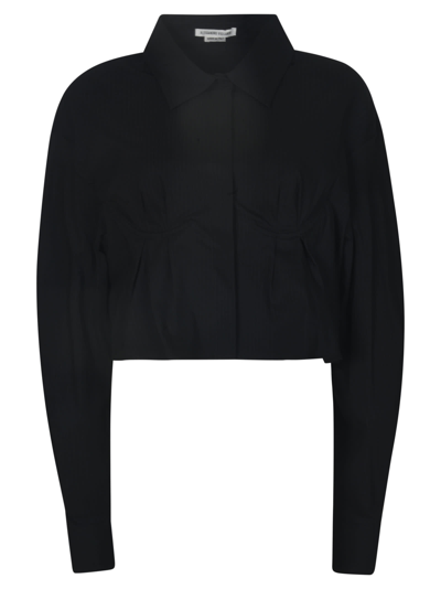 Alessandro Vigilante Open Back Cropped Jacket In Black