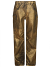 R13 CARGO BUTTONED BELTED TROUSERS
