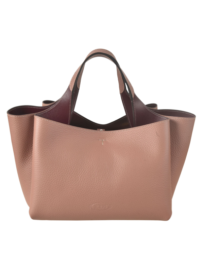 Tod's Logo Stamp Top Handle Tote In 7099