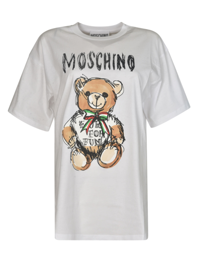 Moschino Logo Printed T-shirt In 1001