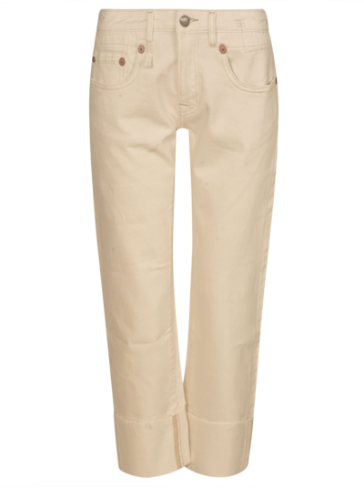 R13 Boy Straight Jeans In White