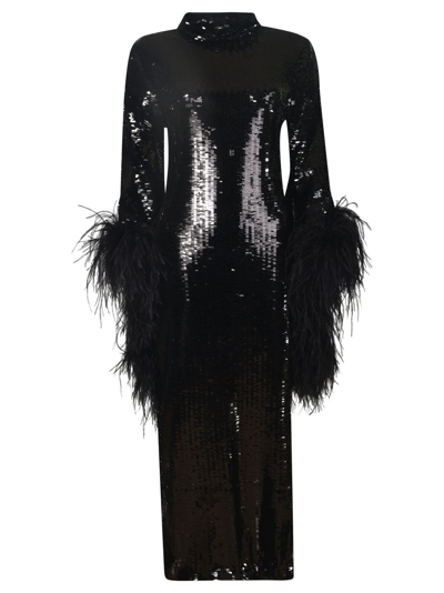 Taller Marmo All-over Embellished Long Dress In Black
