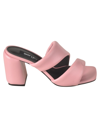 Sergio Rossi Square-headed High-heeled Sandals In Pink