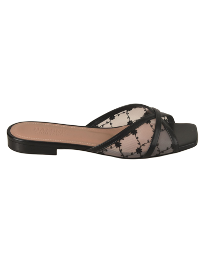 Malone Souliers Perla Flat Sandals In Black