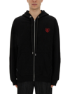 Family First Zip Sweatshirt. In Nero