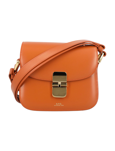 Apc Grace Leather Mini Bag In Orange