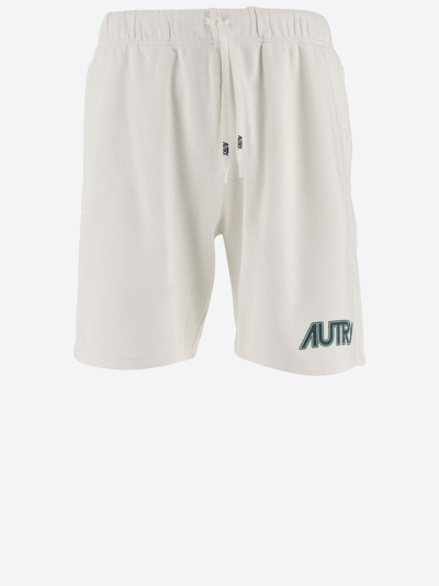 Autry Cotton Short Pants With Logo In White