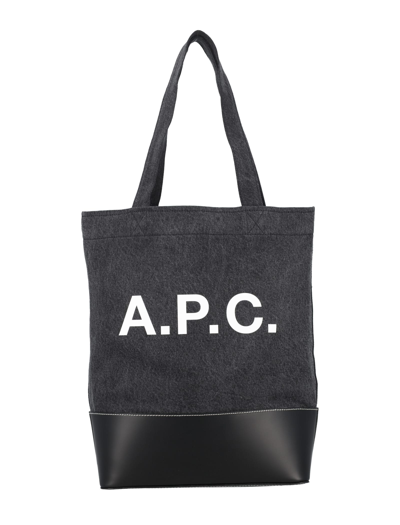Apc Axel Tote Bag In Black Blue