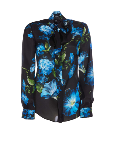 Dolce & Gabbana Bells Print Shirt In Blue