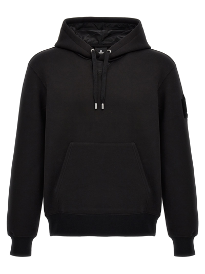 Mackage Flock-logo Hooded Sweatshirt In Black