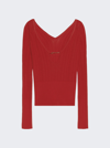 JACQUEMUS LONG SLEEVE SCALLOPED TOP