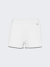 Jacquemus Le Short Maille Plisse Shorts In White