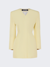 Jacquemus La Robe Cubo Mini Dress In Pale Yellow
