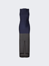Jacquemus Black 'la Robe Castagna Longue' Maxi Dress In Dark Navy