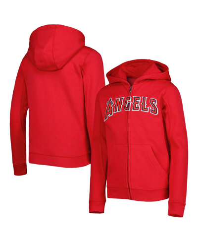 Outerstuff Kids' Big Boys And Girls Red St. Louis Cardinals Wordmark Full-zip Fleece Hoodie