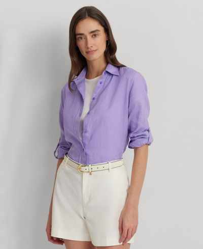 Lauren Ralph Lauren Linen Shirt In Wild Lavender