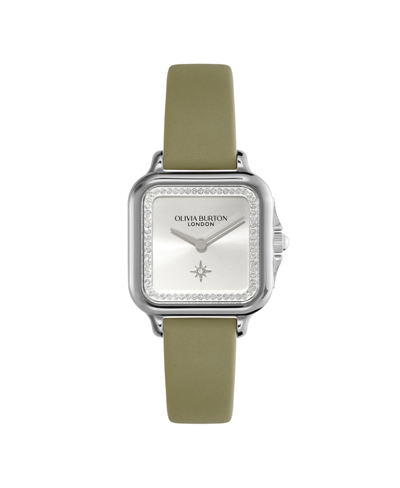 Olivia Burton Women's Grosvenor Green Leather Watch 28mm