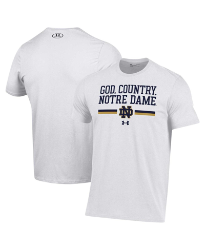 Under Armour Men's  White Notre Dame Fighting Irish God Country T-shirt